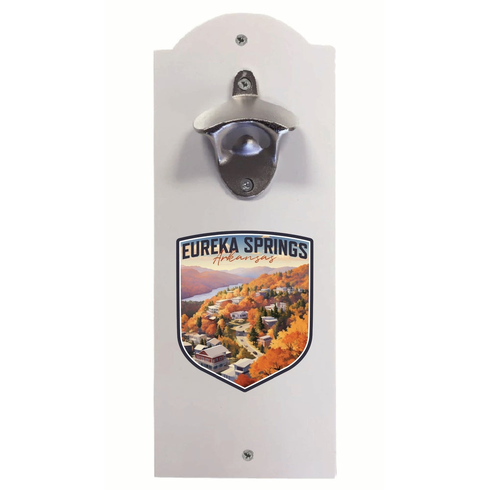 Eureka Springs Arkansas Little Switzerland of the Ozarks Design Souvenir Wall mounted bottle opener Image 2