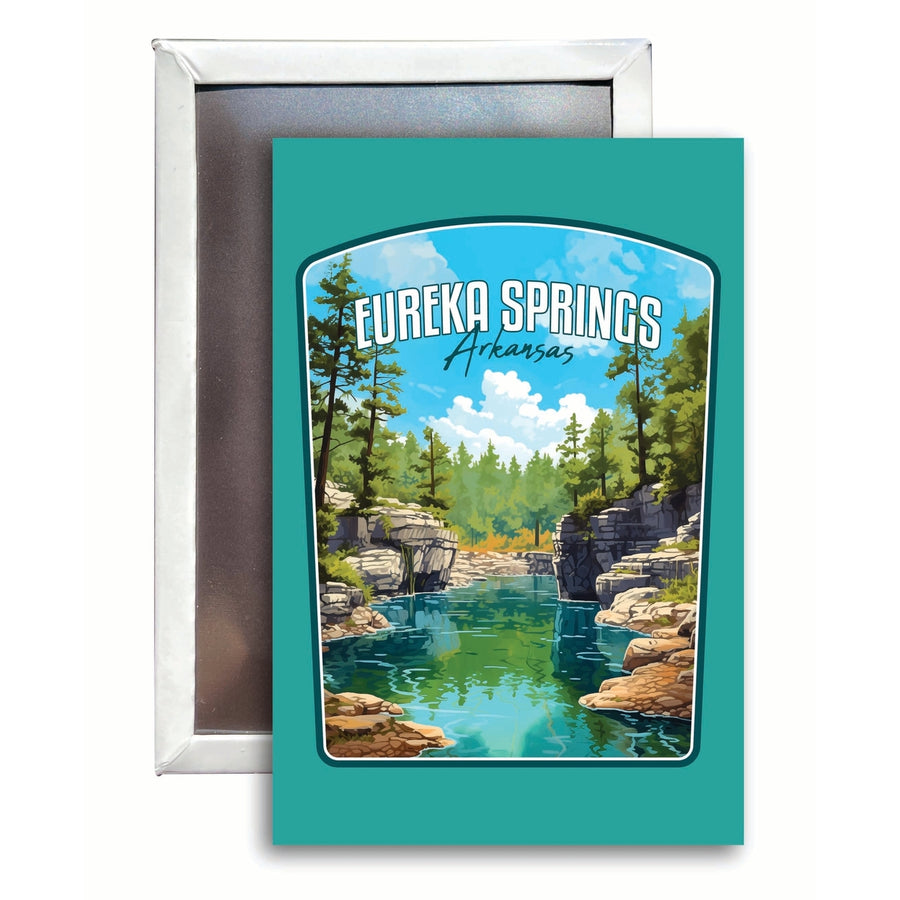 Eureka Springs Arkansas Natural Springs Design Souvenir 2x3-Inch Fridge Magnet Image 1