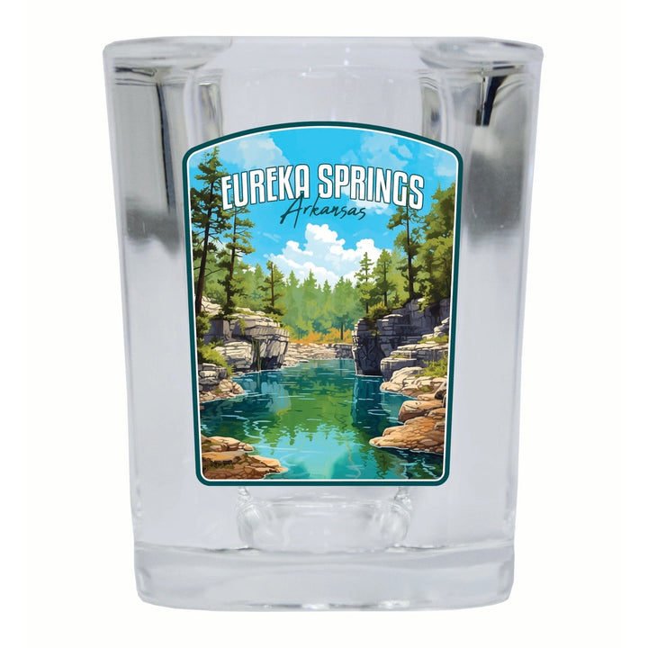 Eureka Springs Arkansas Natural Springs Design Souvenir 2 Ounce Shot Glass Square Image 2