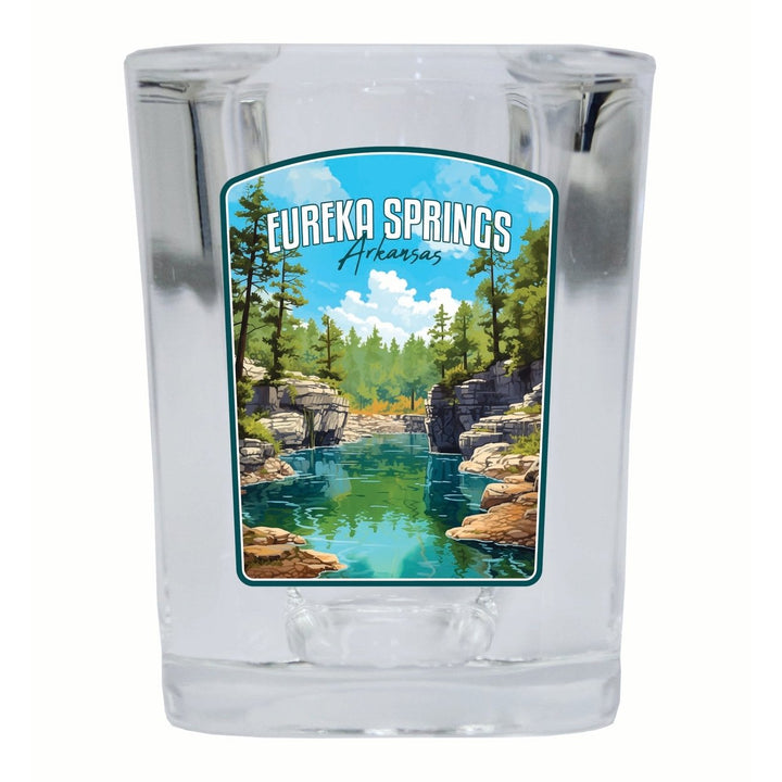 Eureka Springs Arkansas Natural Springs Design Souvenir 2 Ounce Shot Glass Square Image 1