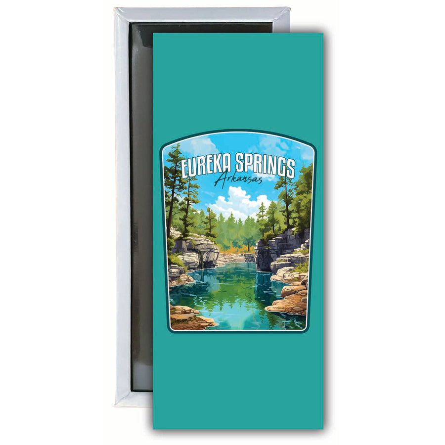 Eureka Springs Arkansas Natural Springs Design Souvenir Fridge Magnet 4.75 x 2 Inch Image 1