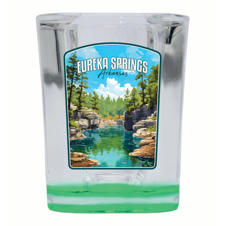 Eureka Springs Arkansas Natural Springs Design Souvenir 2 Ounce Shot Glass Square Image 3