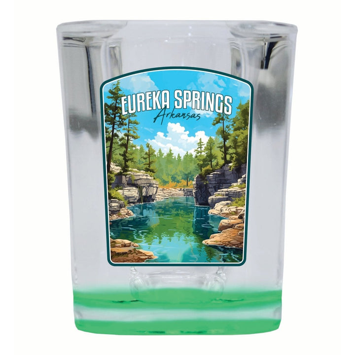 Eureka Springs Arkansas Natural Springs Design Souvenir 2 Ounce Shot Glass Square Image 1