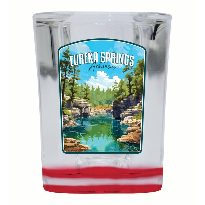 Eureka Springs Arkansas Natural Springs Design Souvenir 2 Ounce Shot Glass Square Image 4