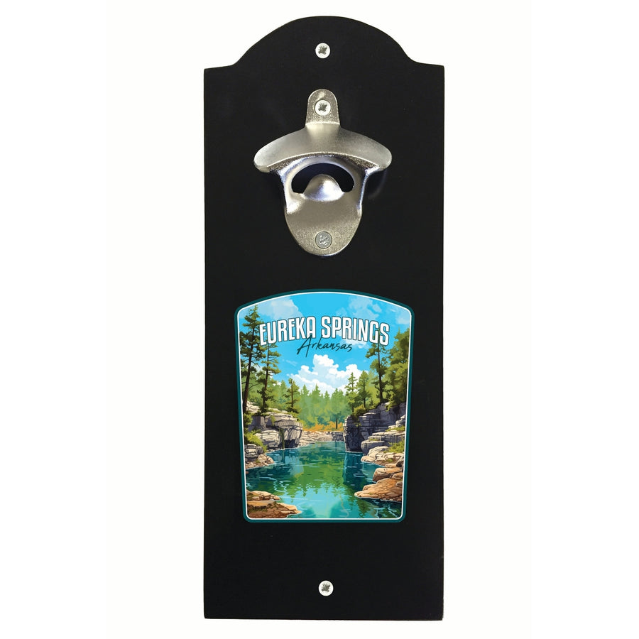 Eureka Springs Arkansas Natural Springs Design Souvenir Wall mounted bottle opener Image 1