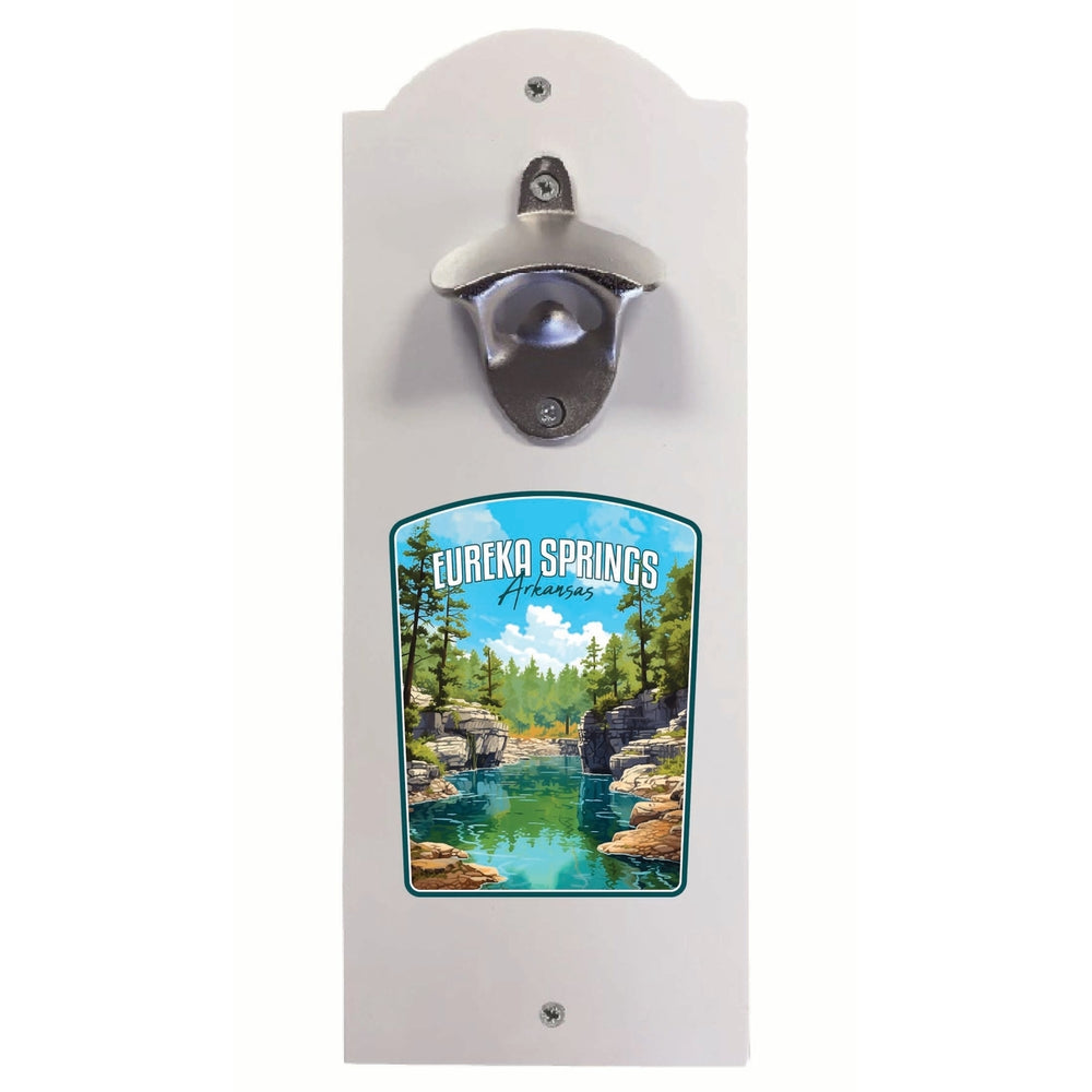 Eureka Springs Arkansas Natural Springs Design Souvenir Wall mounted bottle opener Image 2