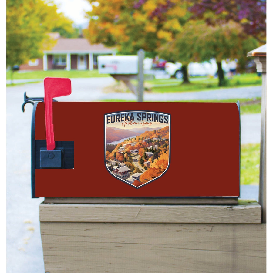 Eureka Springs Arkansas Little Switzerland of the Ozarks Design Souvenir Magnetic Mailbox Cover Image 1