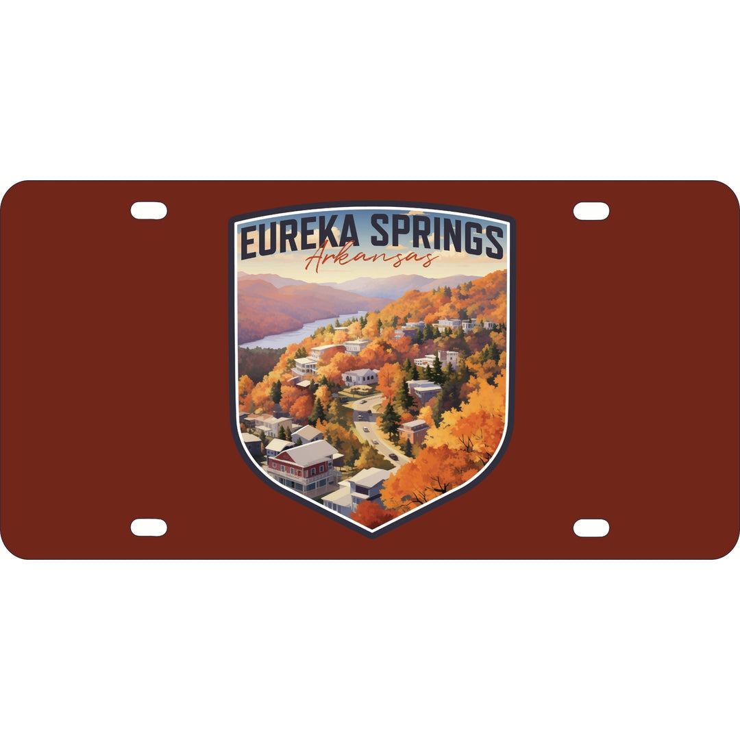 Eureka Springs Arkansas Little Switzerland of the Ozarks Design Souvenir Mini Metal License Plate 4.75 x 2.25 inch Image 1