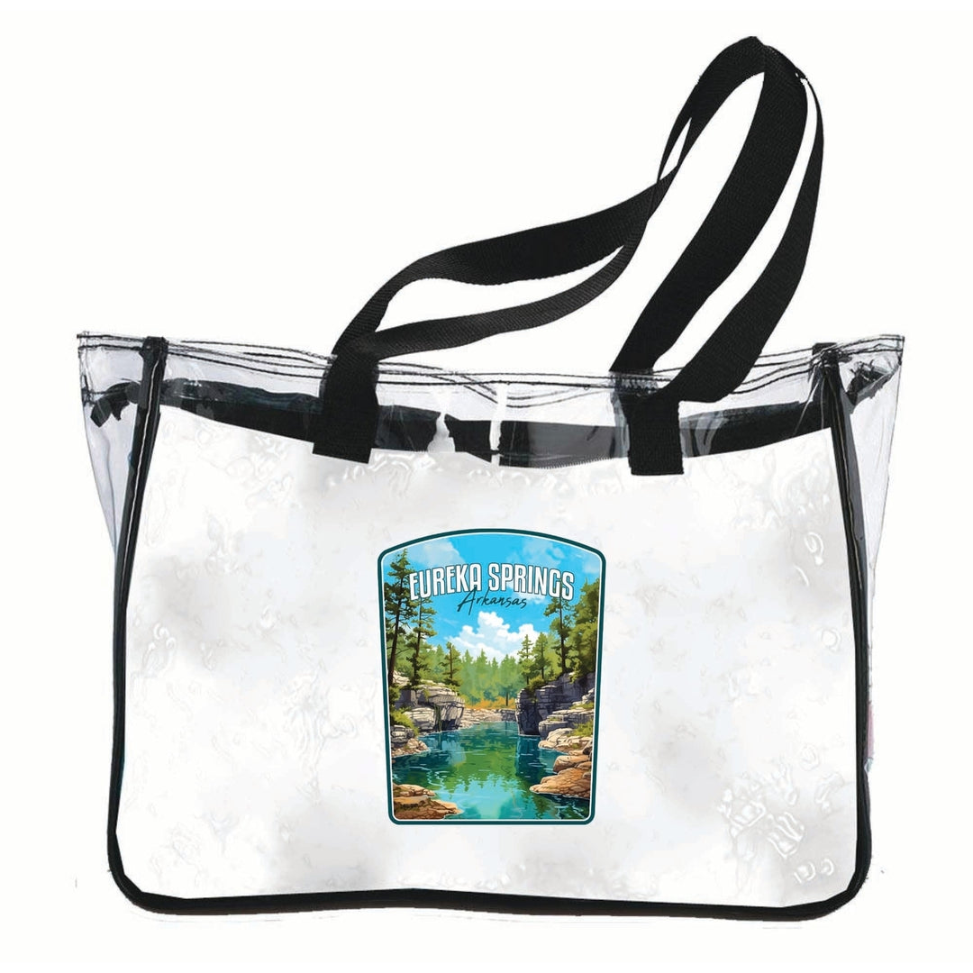 Eureka Springs Arkansas Natural Springs Design Souvenir Clear Tote Bag Image 1