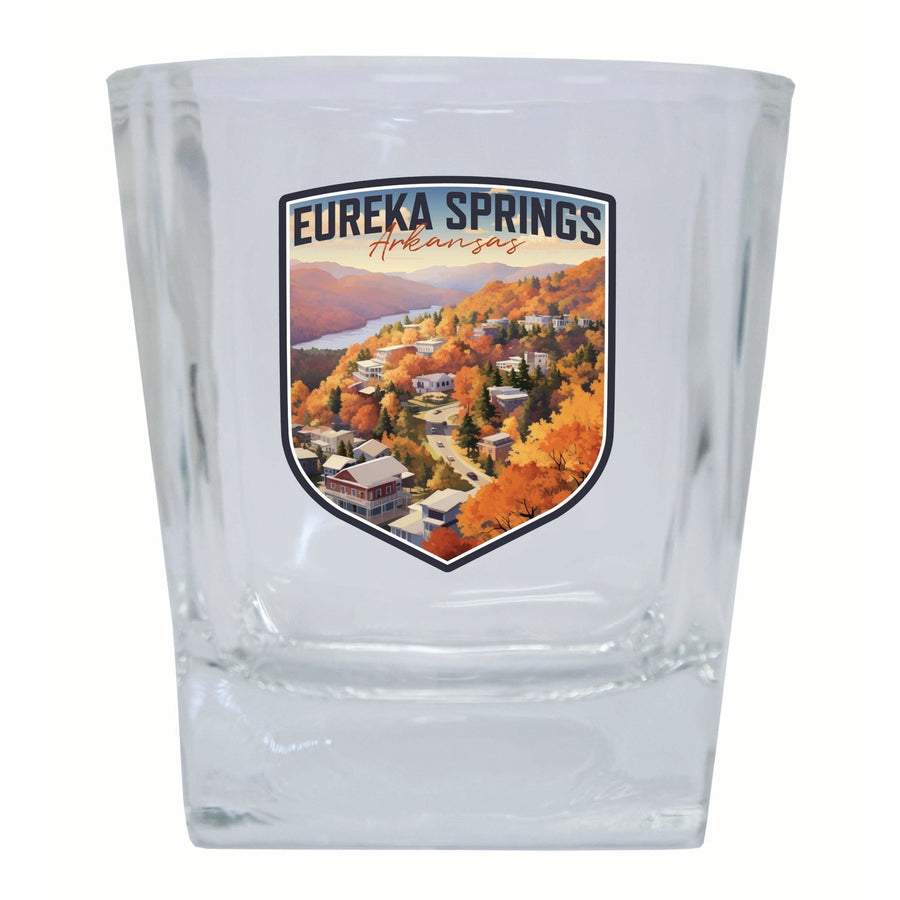 Eureka Springs Arkansas Little Switzerland of the Ozarks Design Souvenir 10 oz Whiskey Glass Rocks Glass Image 1