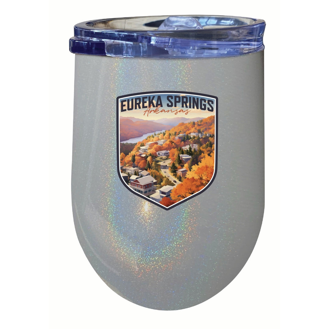 Eureka Springs Arkansas Little Switzerland of the Ozarks Design Souvenir 12 oz Insulated Wine Stainless Steel Tumbler Image 3