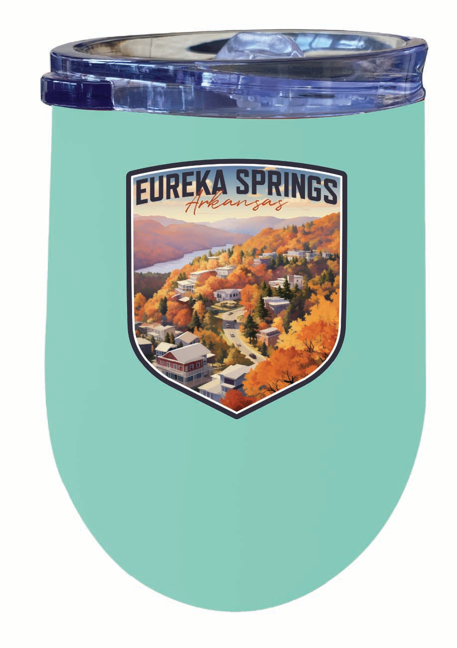 Eureka Springs Arkansas Little Switzerland of the Ozarks Design Souvenir 12 oz Insulated Wine Stainless Steel Tumbler Image 4