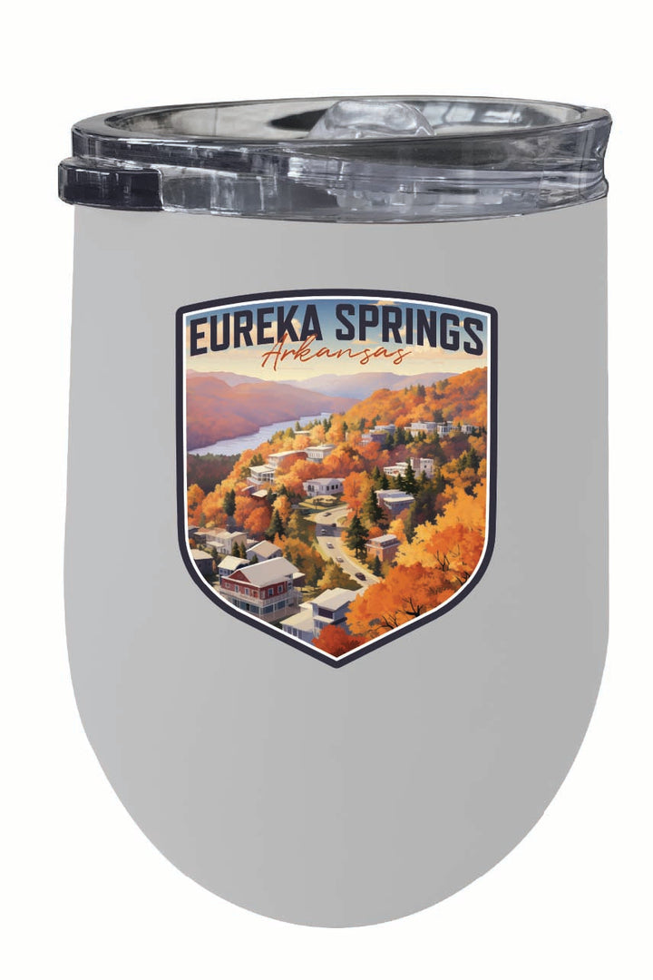 Eureka Springs Arkansas Little Switzerland of the Ozarks Design Souvenir 12 oz Insulated Wine Stainless Steel Tumbler Image 4