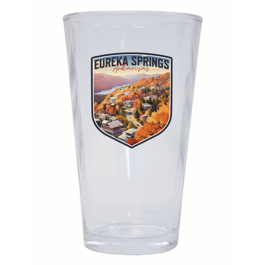 Eureka Springs Arkansas Little Switzerland of the Ozarks Design Souvenir 16 oz Pint Glass Image 1