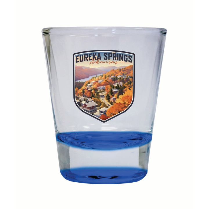 Eureka Springs Arkansas Little Switzerland of the Ozarks Design Souvenir 2 Ounce Shot Glass Round Image 3