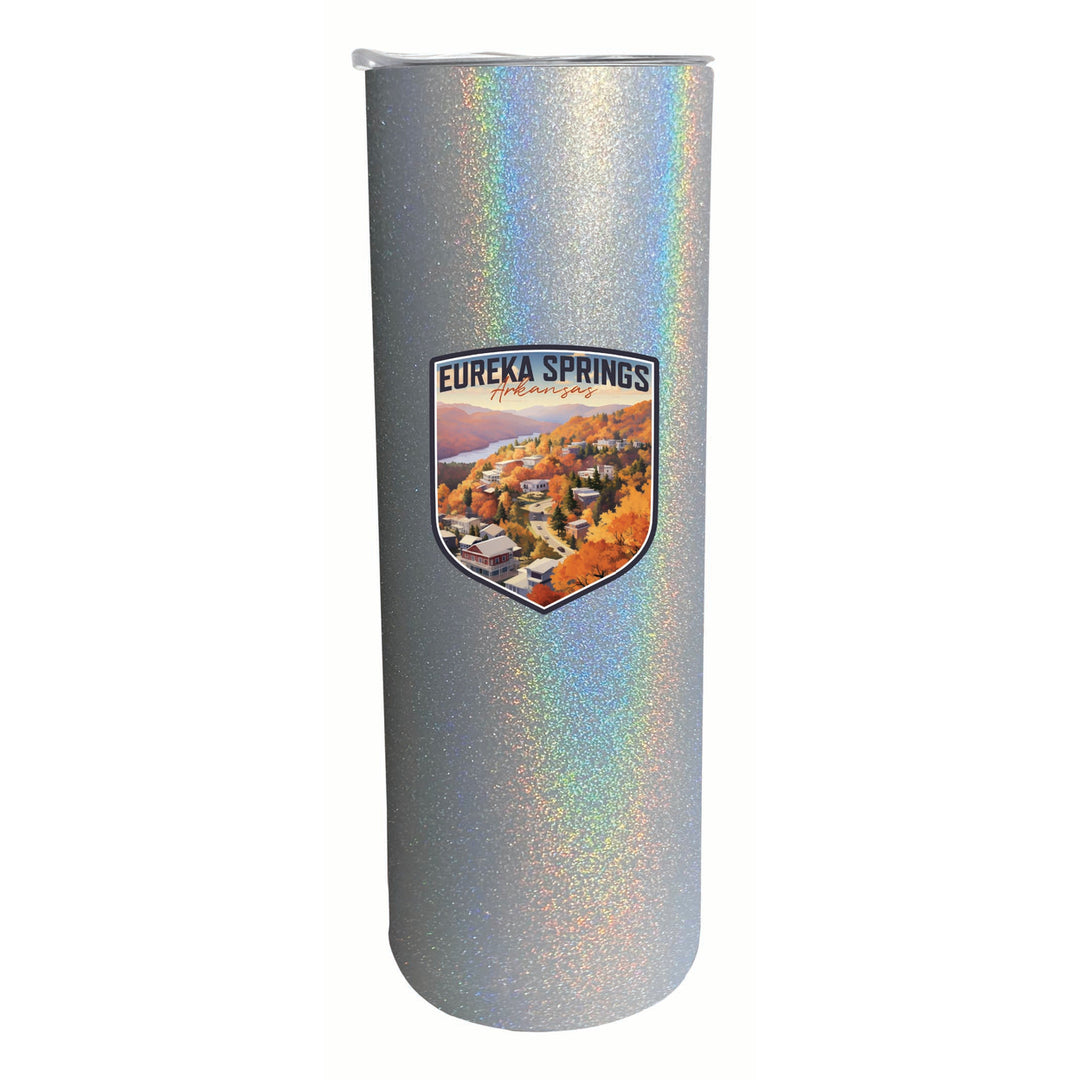 Eureka Springs Arkansas Little Switzerland of the Ozarks Design Souvenir 20 oz Insulated Stainless Steel Skinny Tumbler Image 1