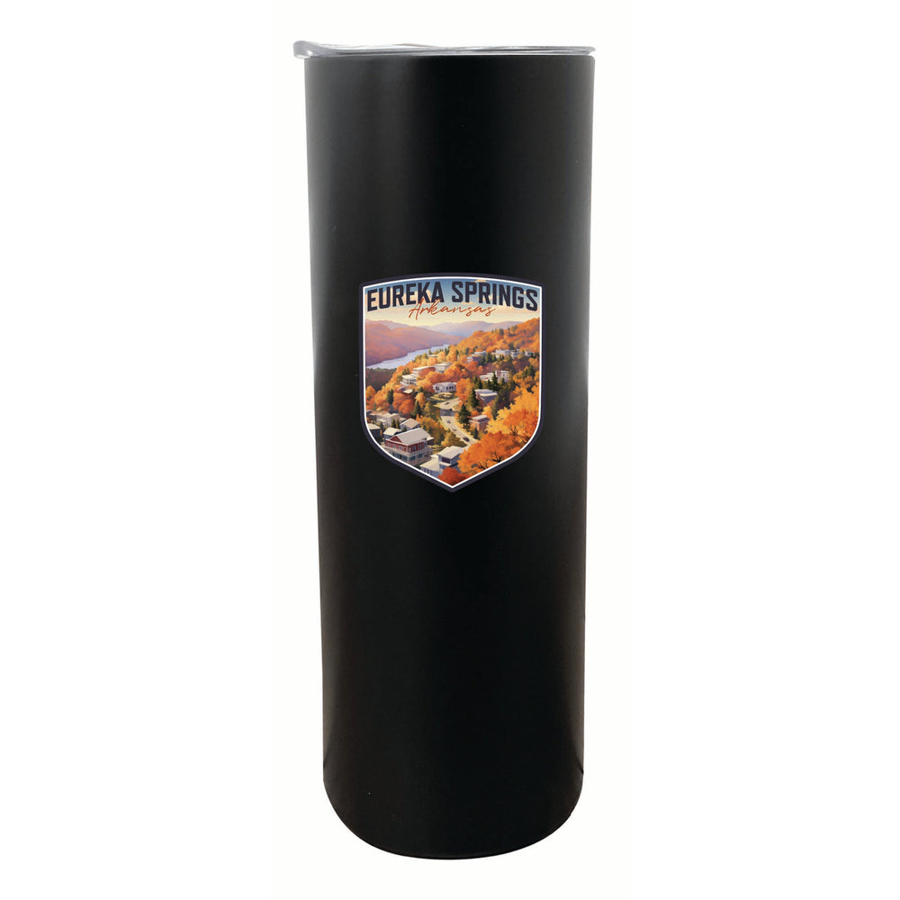 Eureka Springs Arkansas Little Switzerland of the Ozarks Design Souvenir 20 oz Insulated Stainless Steel Skinny Tumbler Image 2