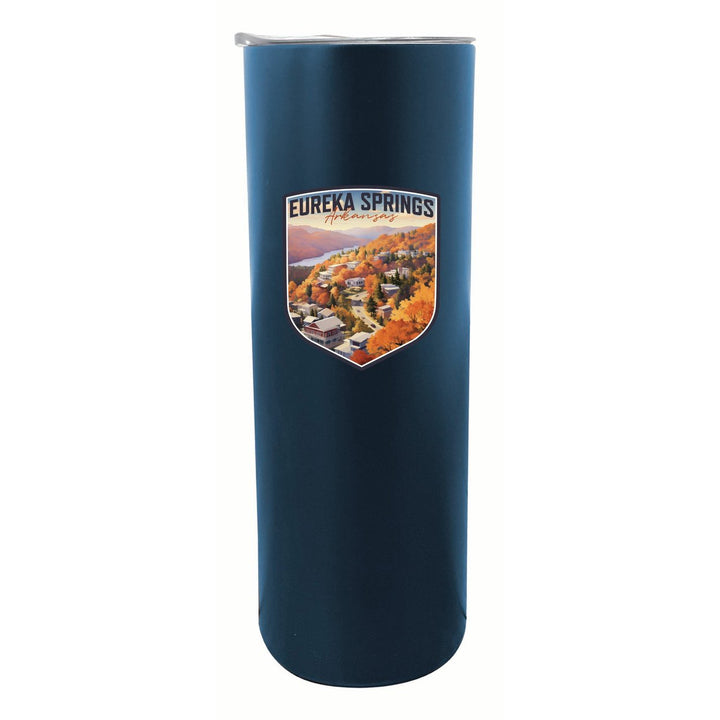 Eureka Springs Arkansas Little Switzerland of the Ozarks Design Souvenir 20 oz Insulated Stainless Steel Skinny Tumbler Image 1