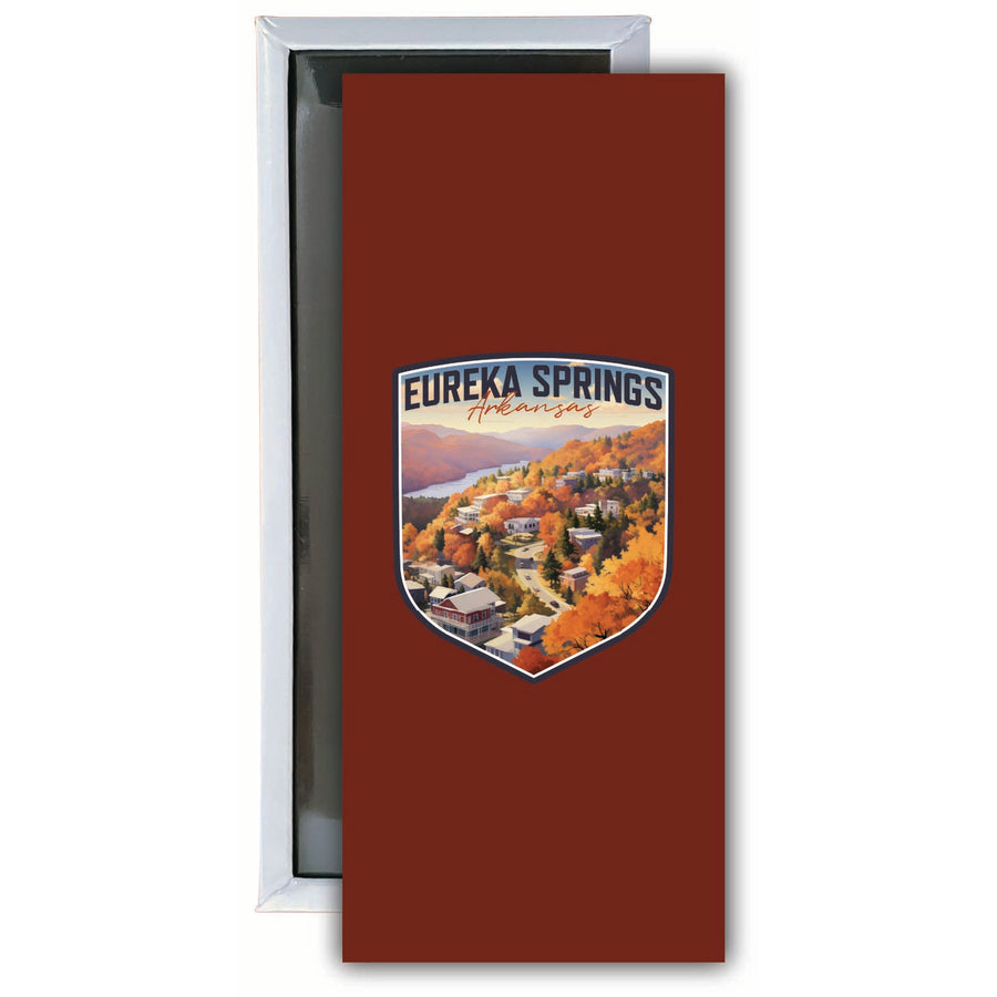 Eureka Springs Arkansas Little Switzerland of the Ozarks Design Souvenir Fridge Magnet 4.75 x 2 Inch Image 1