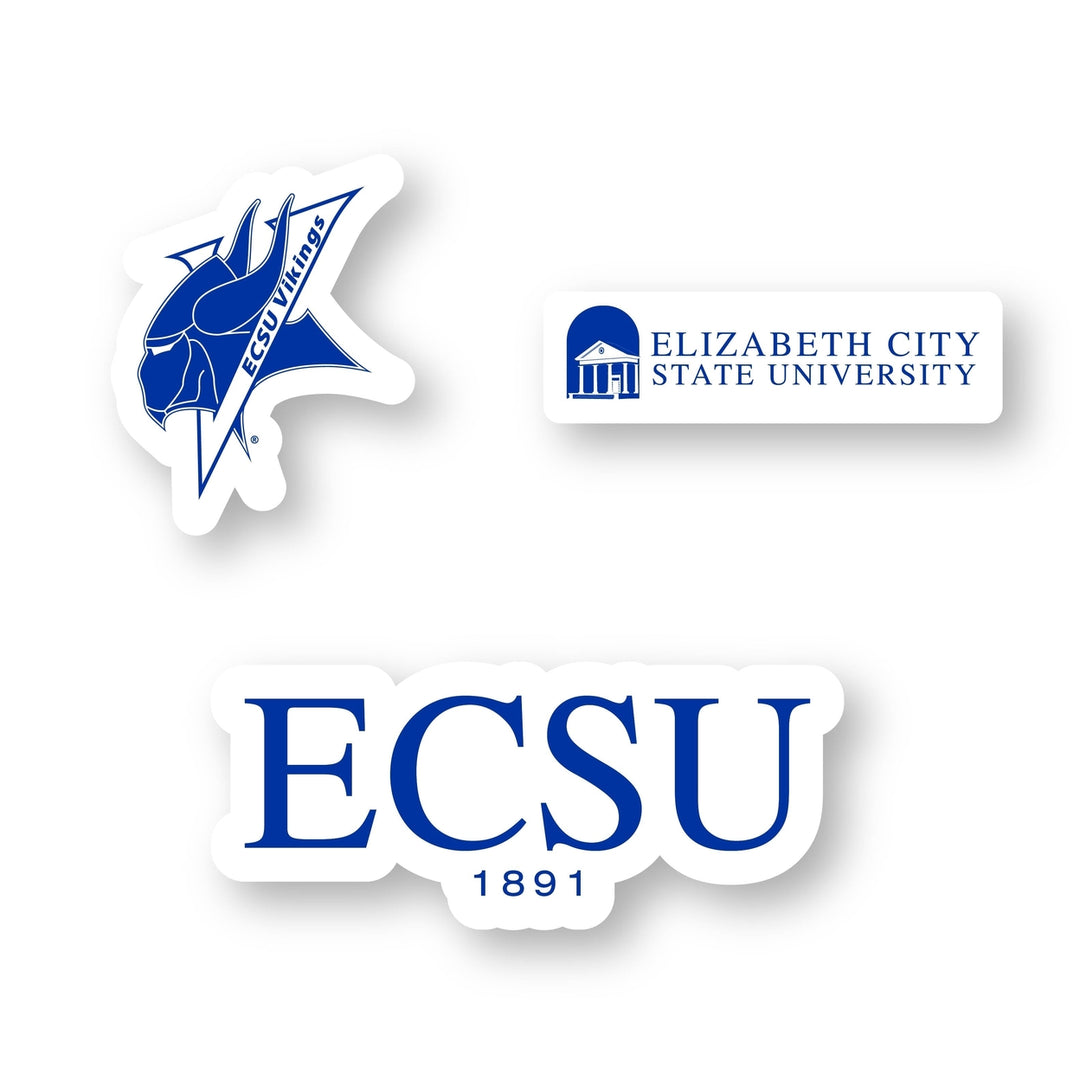 Elizabeth City State University Vinyl Decal Sticker 3 Pack 4-Inch Each Officially Licensed Collegiate Product Image 1