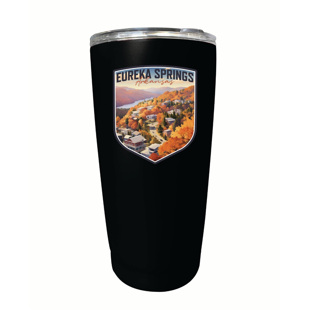 Eureka Springs Arkansas Little Switzerland of the Ozarks Design Souvenir 16 oz Insulated Tumbler STAINLESS STEEL Image 6