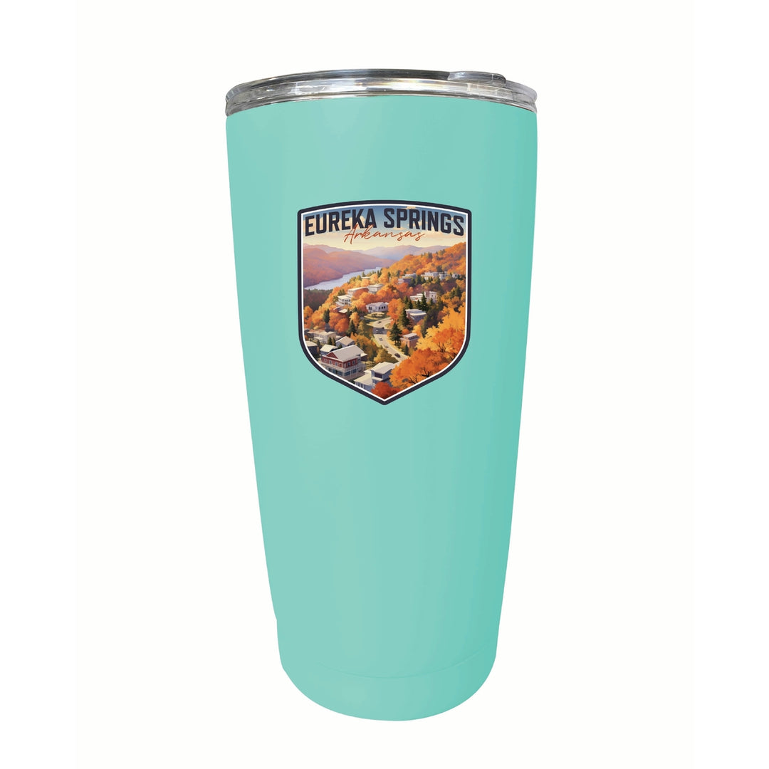 Eureka Springs Arkansas Little Switzerland of the Ozarks Design Souvenir 16 oz Insulated Tumbler STAINLESS STEEL Image 8