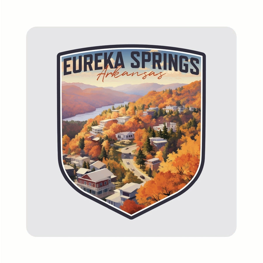 Eureka Springs Arkansas Little Switzerland of the Ozarks Design Souvenir 4x4-Inch Coaster Acrylic 4 Pack Image 1