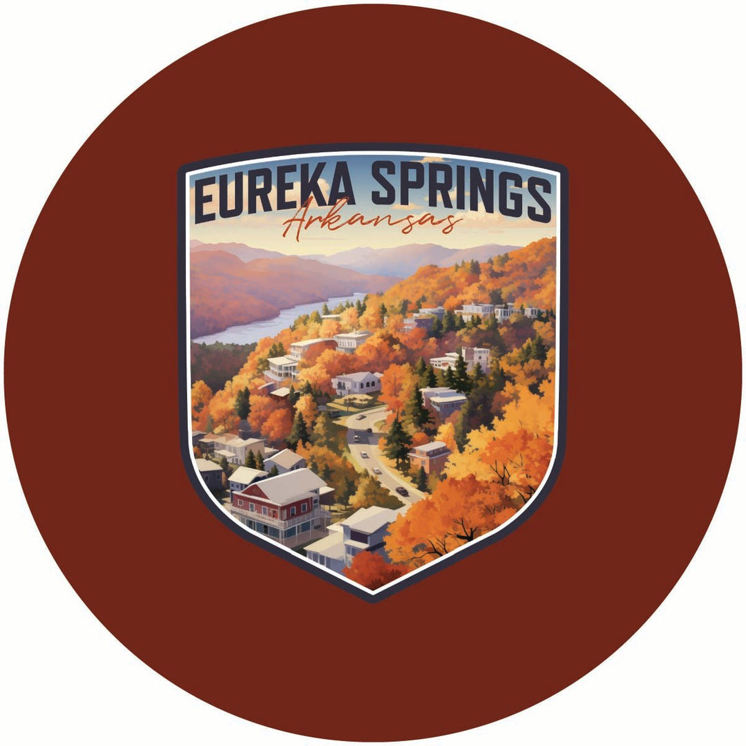 Eureka Springs Arkansas Little Switzerland of the Ozarks Design Souvenir Coaster Paper 4 Pack Image 1