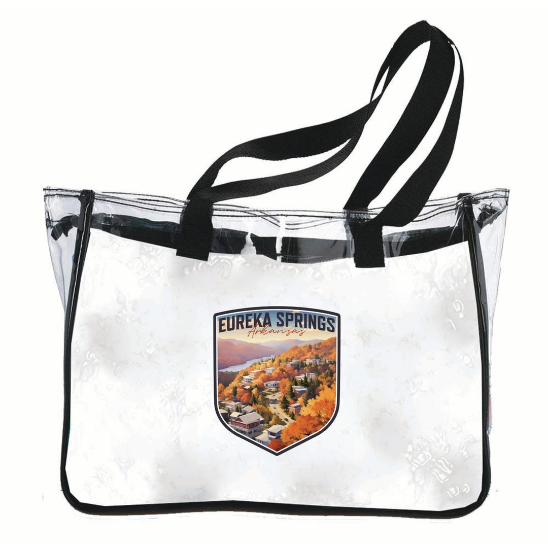 Eureka Springs Arkansas Little Switzerland of the Ozarks Design Souvenir Clear Tote Bag Image 1