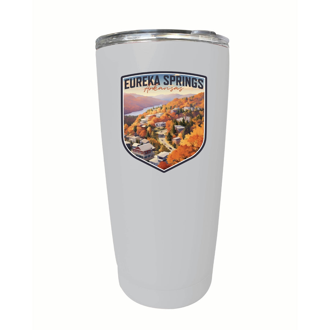 Eureka Springs Arkansas Little Switzerland of the Ozarks Design Souvenir 16 oz Insulated Tumbler STAINLESS STEEL Image 9