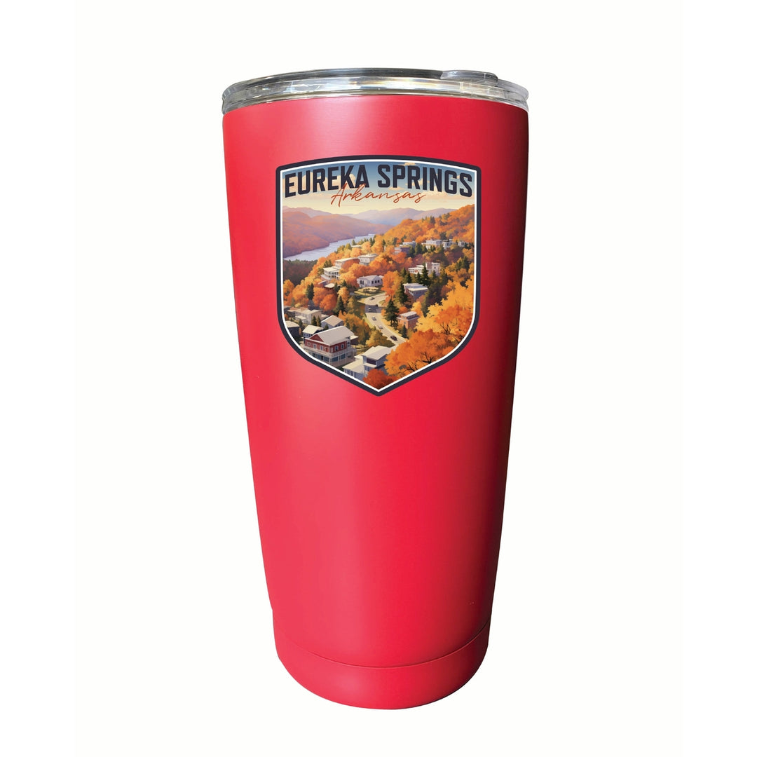 Eureka Springs Arkansas Little Switzerland of the Ozarks Design Souvenir 16 oz Insulated Tumbler STAINLESS STEEL Image 11