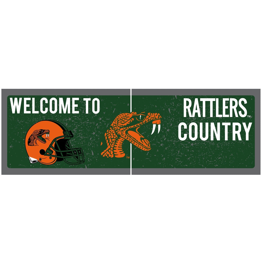 Florida AandM Rattlers Wood Sign with Frame Officially Licensed Collegiate Product Image 1