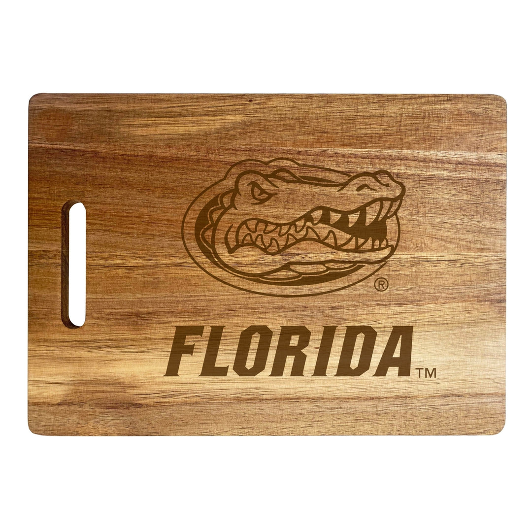 Florida Gators Engraved Wooden Cutting Board 10" x 14" Acacia Wood Officially Licensed Collegiate Product Image 2