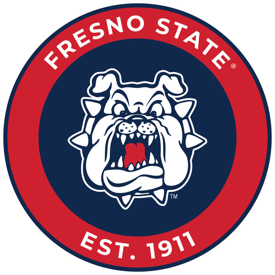 Fresno State Bulldogs Round Vinyl Decal Sticker Officially Licensed Collegiate Product Image 1