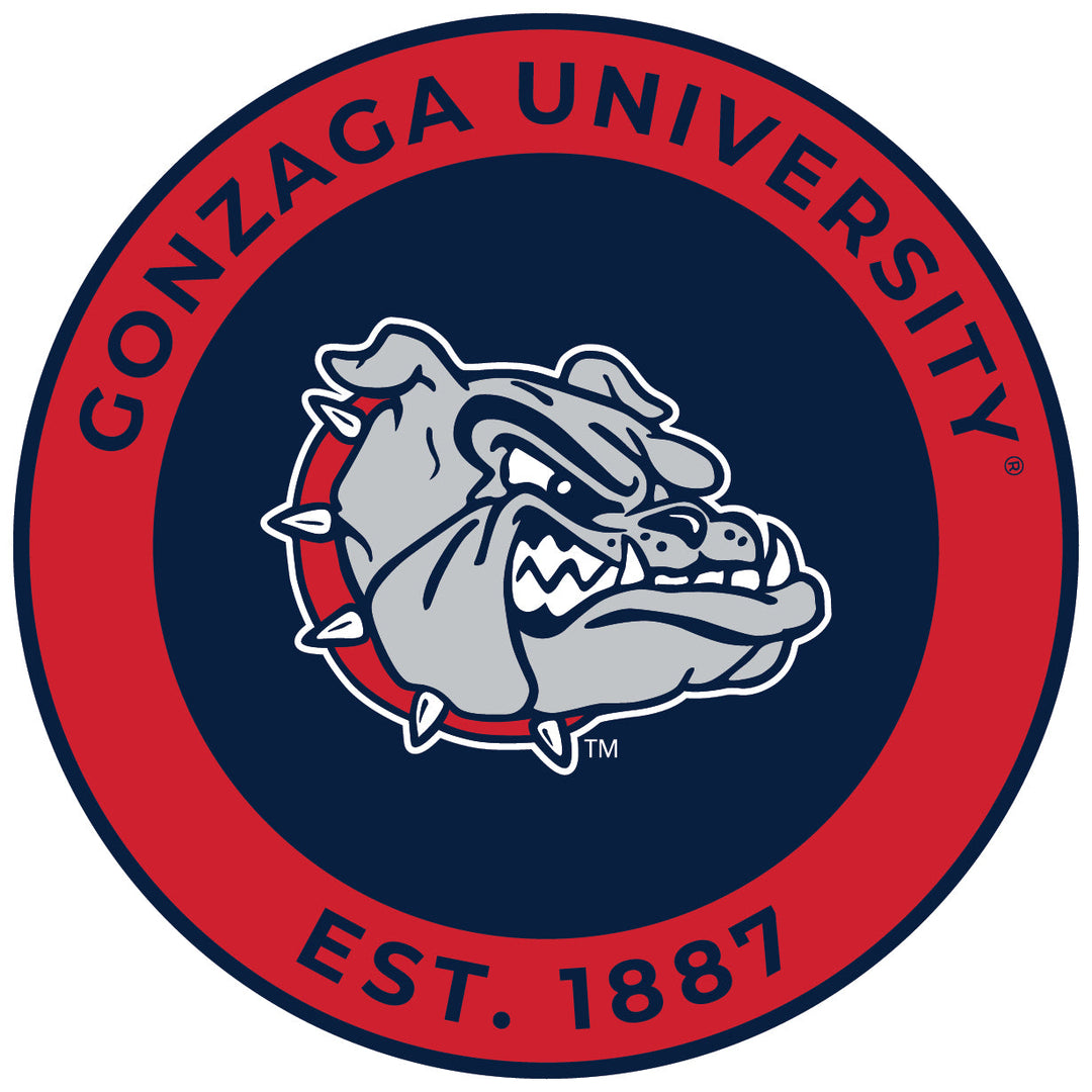 Gonzaga Bulldogs Round Vinyl Decal Sticker Officially Licensed Collegiate Product Image 1