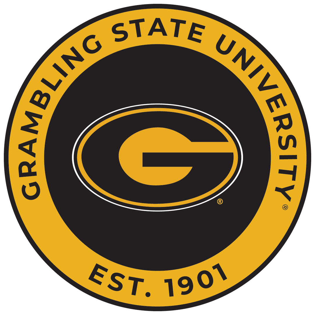 Grambling State Tigers Round Vinyl Decal Sticker Officially Licensed Collegiate Product Image 1