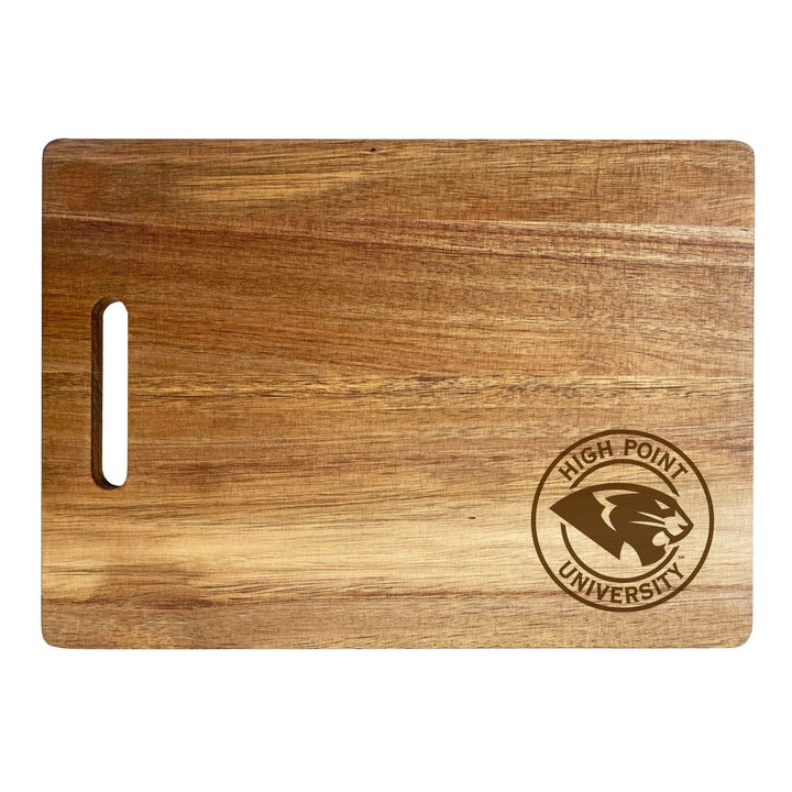 High Point University Engraved Wooden Cutting Board 10" x 14" Acacia Wood Officially Licensed Collegiate Product Image 1