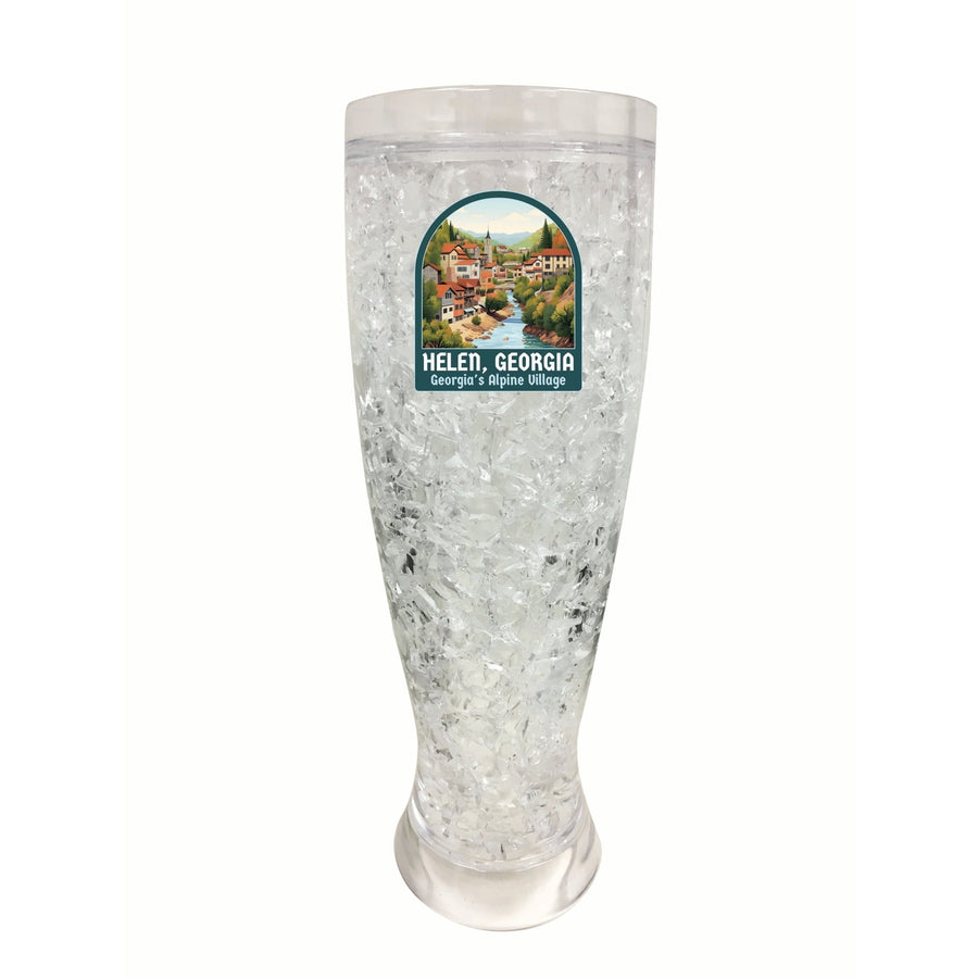 Helen Georgia Alpine Village Design Souvenir 16 oz Plastic Broken Glass Frosty Mug Image 1