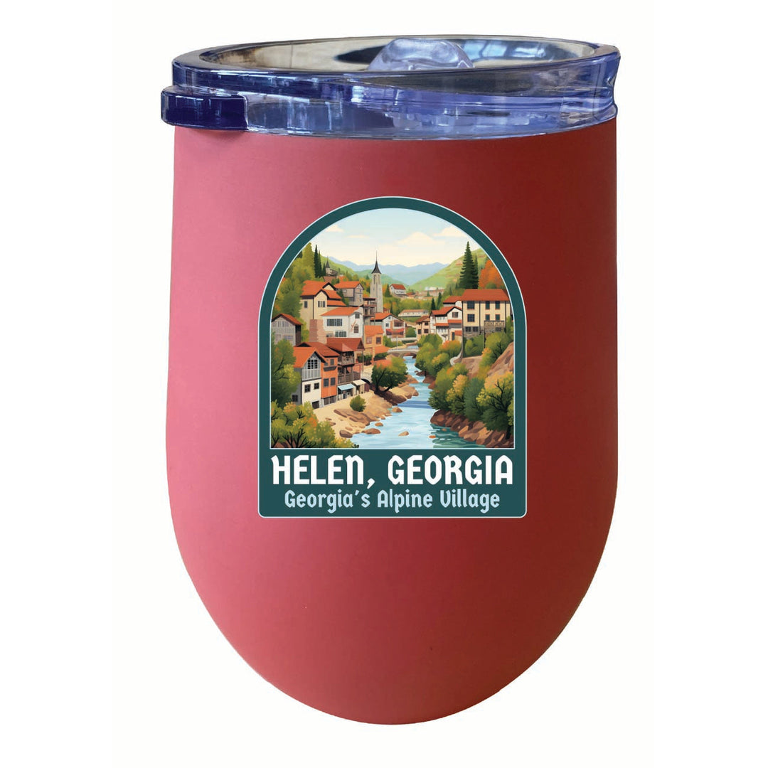 Helen Georgia Alpine Village Design Souvenir 12 oz Insulated Wine Stainless Steel Tumbler Image 4