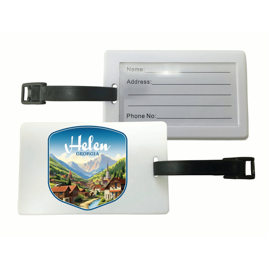 Helen Georgia Town in Mountains Design Souvenir Luggage Tag Image 1