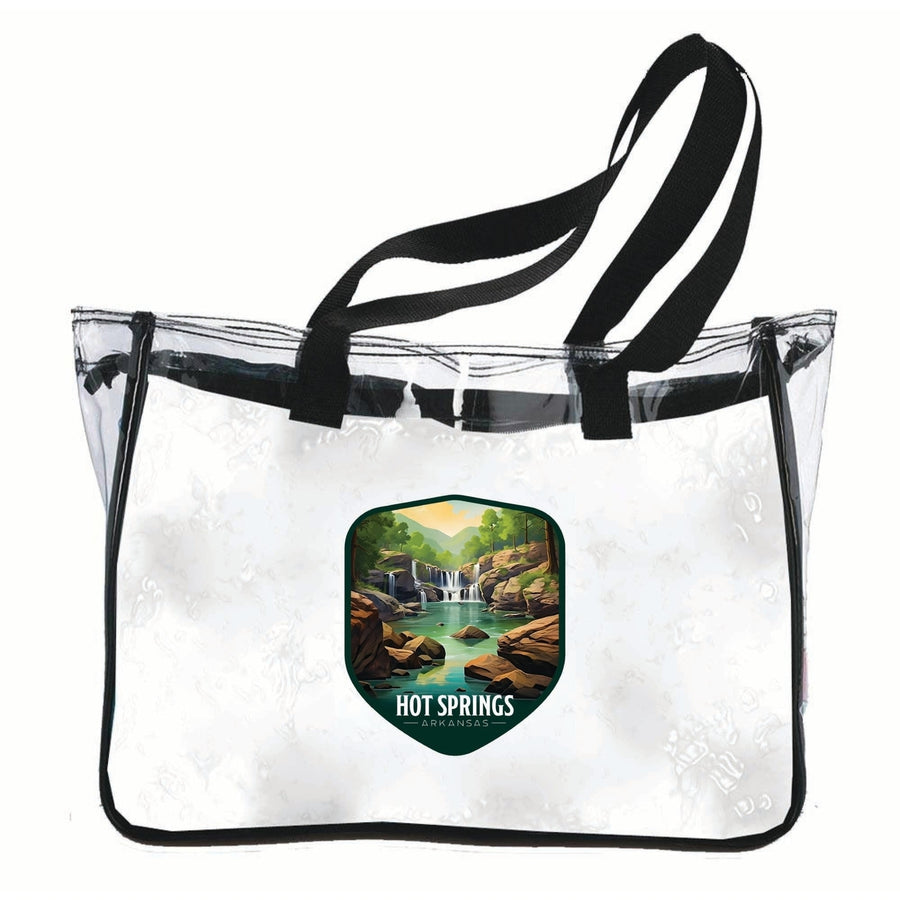 Hot Springs Arkansas Lake Springs Design Souvenir Clear Tote Bag Image 1