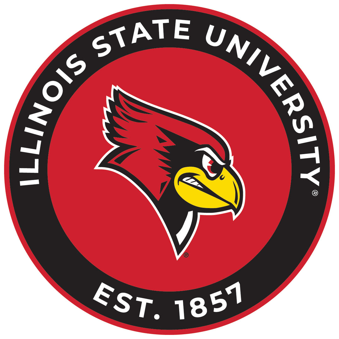 Illinois State Redbirds Round Magnet Officially Licensed Collegiate Product Image 1