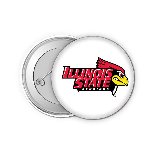 Illinois State Redbirds Small 1-Inch Button Pin 4 Pack Officially Licensed Collegiate Product Image 1