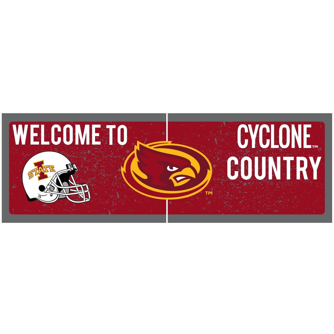 Iowa State Cyclones Wood Sign with Frame Officially Licensed Collegiate Product Image 1