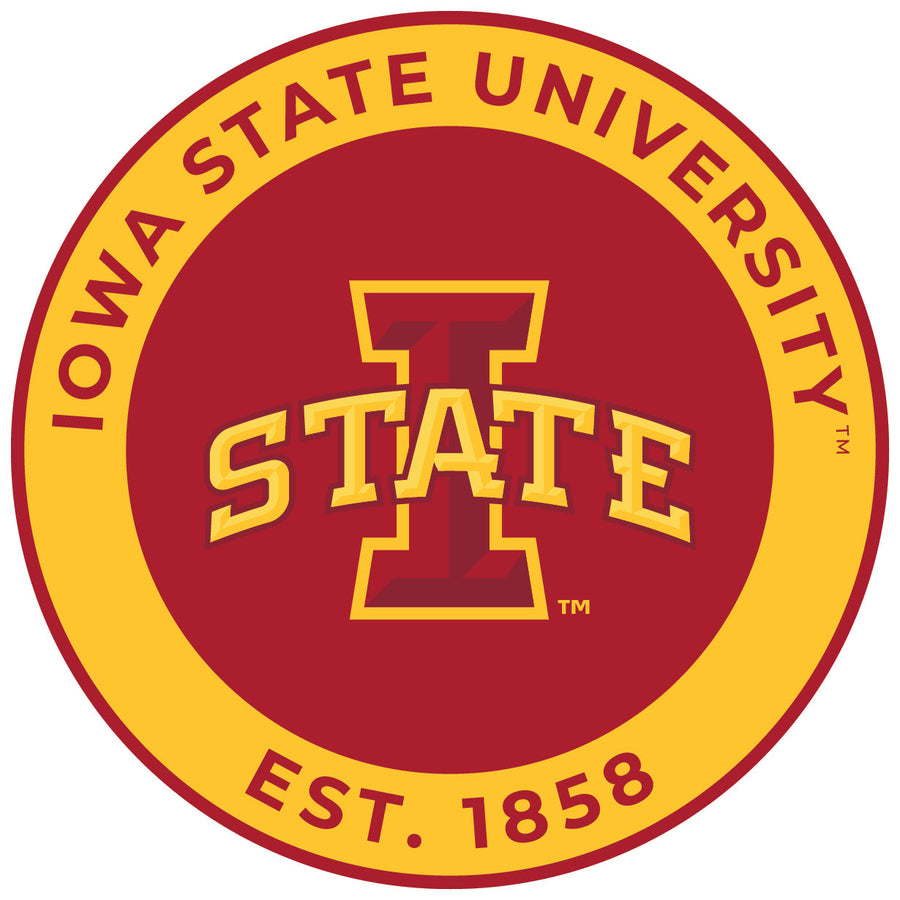 Iowa State Cyclones Round Vinyl Decal Sticker Officially Licensed Collegiate Product Image 1