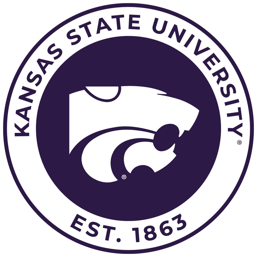 Kansas State Wildcats Round Vinyl Decal Sticker Officially Licensed Collegiate Product Image 1