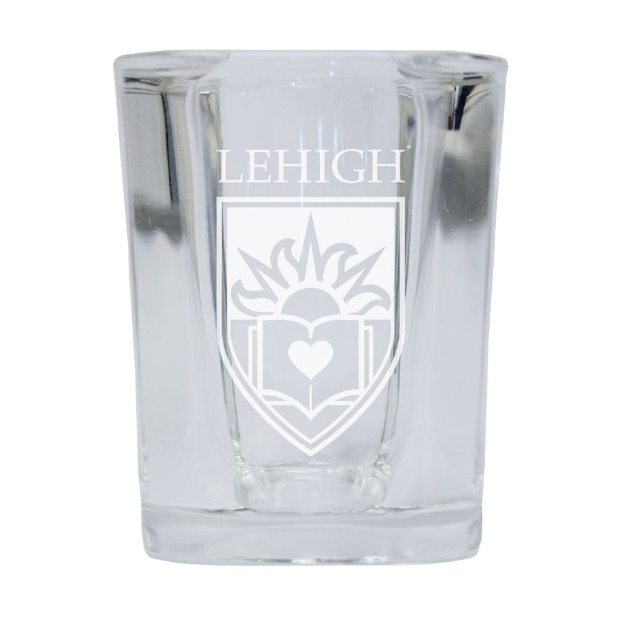 Lehigh University Mountain Hawks 2 Ounce Shot Glass Square Officially Licensed Collegiate Product Image 1