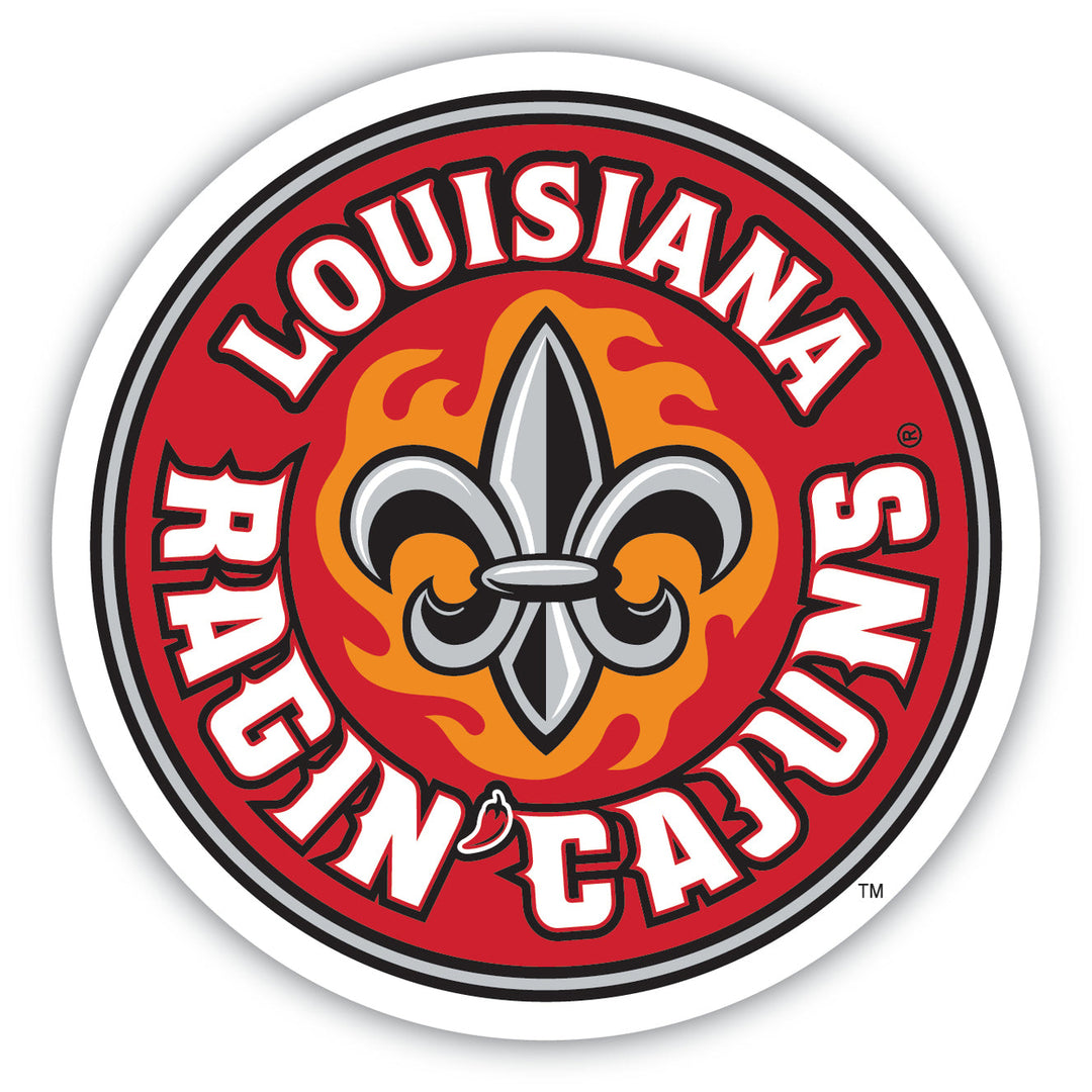 Louisiana at Lafayette Ragin Cajuns Round Vinyl Decal Sticker Officially Licensed Collegiate Product Image 1