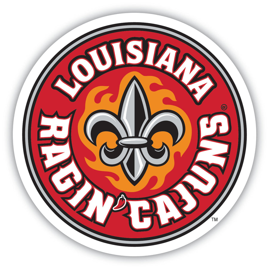 Louisiana at Lafayette Ragin Cajuns Round Vinyl Decal Sticker Officially Licensed Collegiate Product Image 1