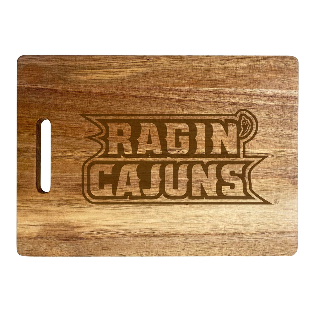 Louisiana at Lafayette Engraved Wooden Cutting Board 10" x 14" Acacia Wood Officially Licensed Collegiate Product Image 2